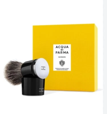 Acqua di Parma Barberie Black Men's Badger Shave Brush Set men's grooming NIB