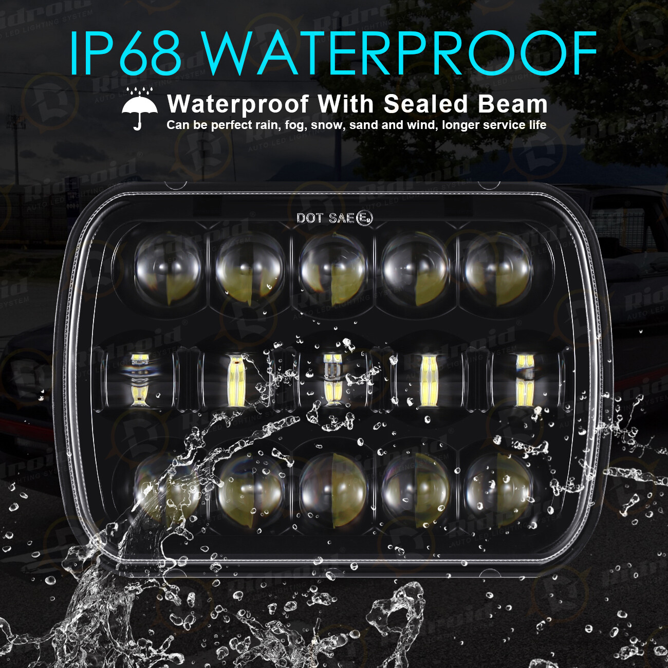 7x6 5x7 Led Headlight for Dodge D150 D250 D350 Ram 50 W150 W250 B150 7x6 5x7 Led Headlight for Dodge D150 D250 D350 Ram 50 W150 W250 B150