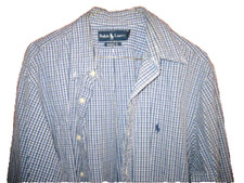 RARE VINTAGE RALPH LAUREN CASUAL DRESS SHIRT LG 16 1/2, 32-33 BUTTONDOWN Damaged