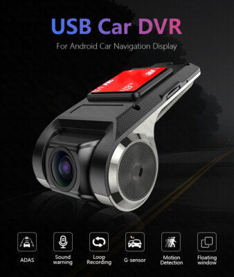 Car DVR Camera Video Recorder USB Dashcams G-Sensor ADAS Night Vision HD 1080P