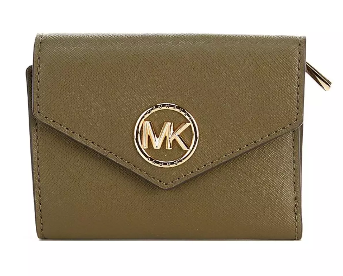 Michael Kors Carmen Medium Envelope Tri-Fold Logo Closure Wallet