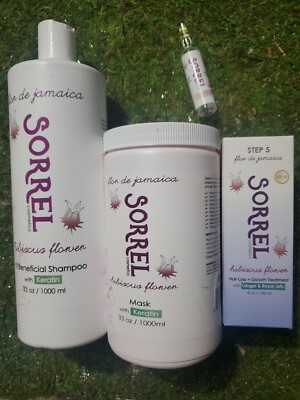 Sorrel Hair Loss  sh. 33oz. Mask 33oz and Drop hair loss 4oz. PACK 3 PCS..  