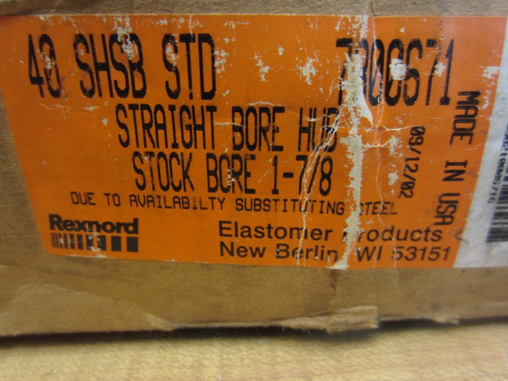 Rexnord 7300671 Straight Stock Bore Hub 40SHSB | eBay