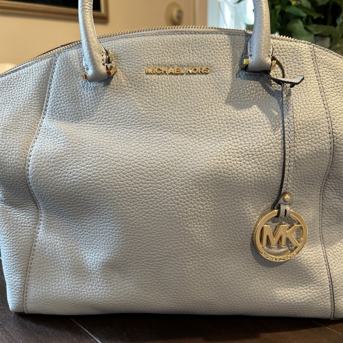 Michael Kors Riley Large Satchel/Shoulder Bag in Sky Light Blue