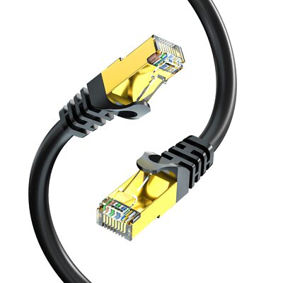 Cat7 Ethernet Cable 25ft Cat7 Outdoor Cable Triple Shielding Sstp 10gbps 600mhz 