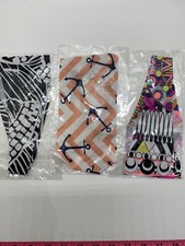 Set of 3 Yoga/Running Wide Spandex Headbands Different Bright Colors
