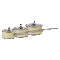 Morphy Richards Accents Pan Set, 3 Piece - Cream Morphy Richards Accents Pan Set, 3 Piece - Cream