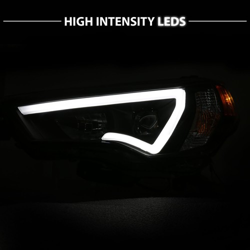 2014-2022 LED Running Light Black Projector Headlights Pair For Toyota 4Runner - Picture 7 of 9