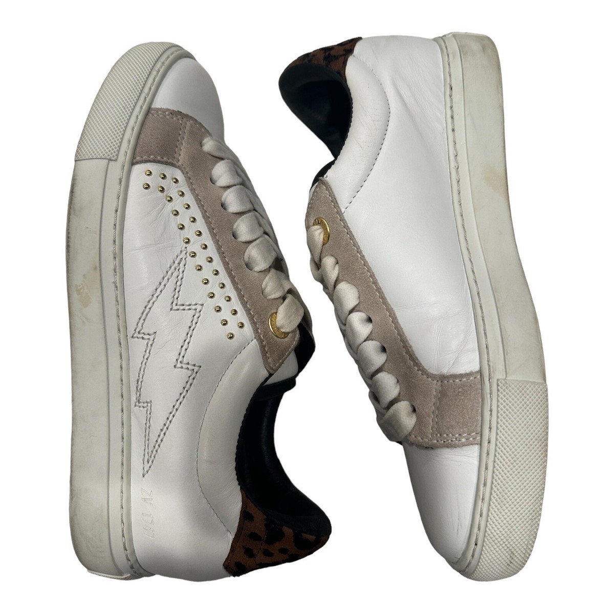 Zadig & Voltaire Womens La Flash Low Top Leather Sneakers ZV Zadig & Voltaire Womens La Flash Low Top Leather Sneakers ZV