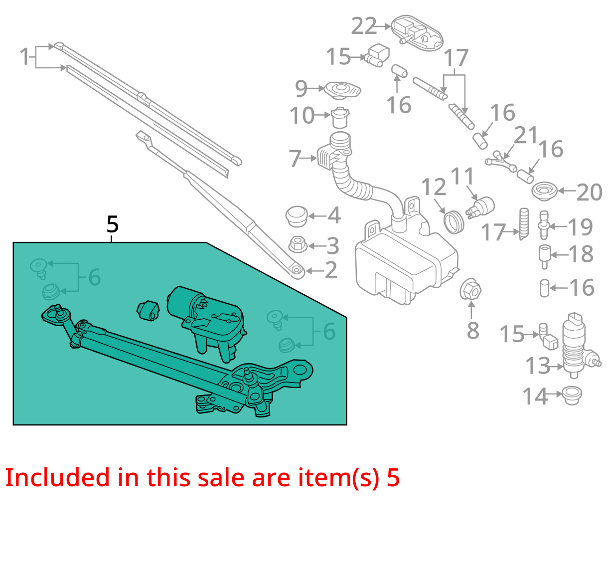 2018 Volkswagen Golf Front Windshield Wiper Motor OEM 72K Miles