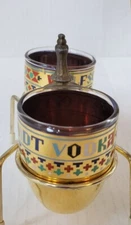 Vtg. Vodka Shot Glasses Wolfschmidt German Cocktail Glass Barware Mid Century