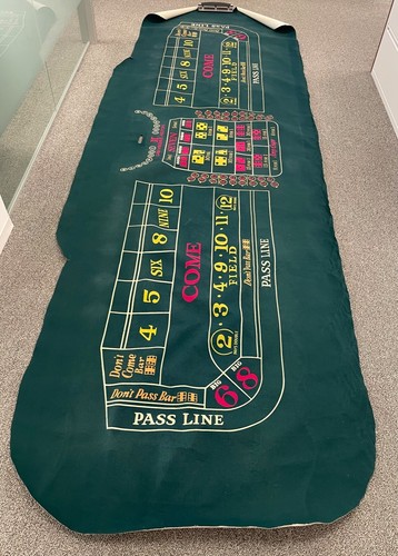 Rare Las Vegas Hilton Casino Craps Used Uncut Table Felt Gaming Hotel Vintage