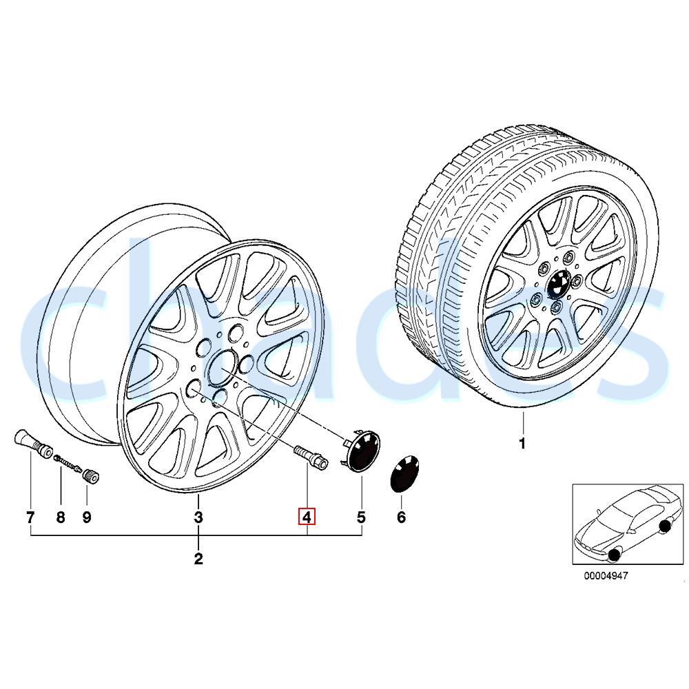 20PCS Black Wheel Lug Bolt Nuts 36136781150 For BMW BMW E46 E90 E39 E60