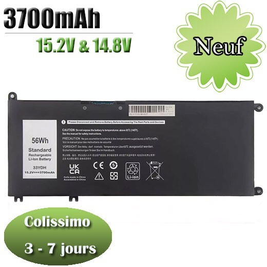 Batterie 7FHHV pour ordinateurs portables Dell Latitude 15 et G3 G5