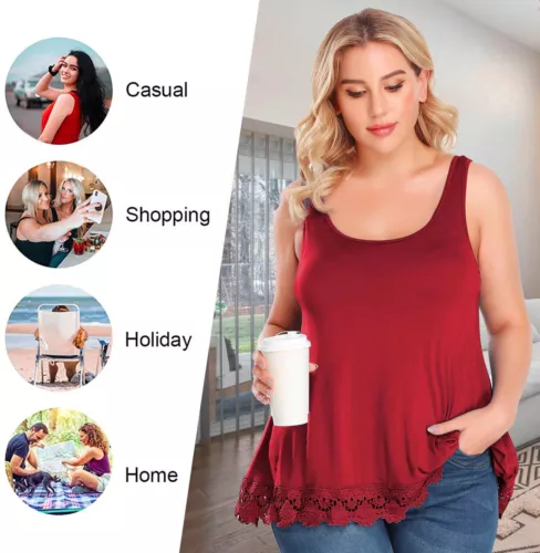 Integrierter BH Damen Trägershirt Tank Tops lässig lockere Passform Bluse Top Umstandsmode Tank Top - Bild 13 von 54