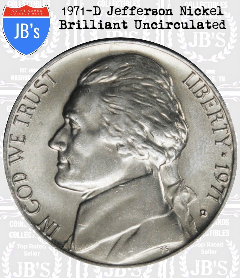 1971 D Jefferson Nickel BRILLIANT UNCIRCULATED *JB's Coins* | eBay