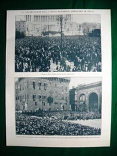WW1 World War 1918 Piazza Venezia, avv. Serragli + San Petronio, Naples