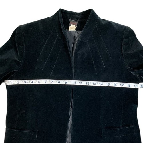 Blazer vintage Check Point of California velluto nero taglia 13/14 100% cotone - Foto 11 di 13