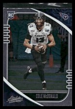 2020 Panini Absolute #120 Cole McDonald Rookie Tennessee Titans
