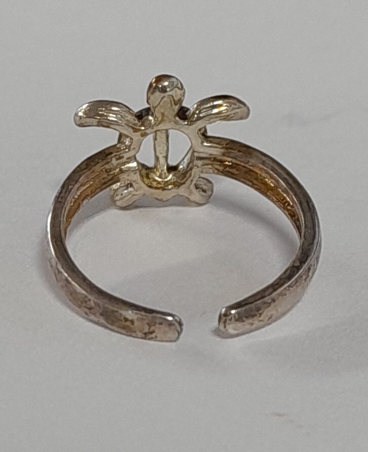 925 Turtle Toe Ring Sterling Silver - image 4