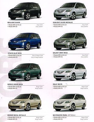 2006 MAZDA MVP Brochure / Catalog with Color Chart: MiniVan,LX-SV