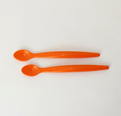 TUPPERWARE Tuppercare Baby 2x Fütterlöffel Super Soft Orange
