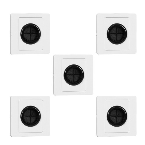 5 Pcs With Rubber Pad Cover Cable Wall Pass Through Insert Plate