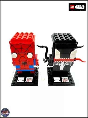 LEGO Brickheadz: Spider-Man & Venom (41497) Neuteile inkl. bedruckter Fliesen - RAR