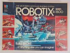 Vintage Milton Bradley Box With Some Parts "R-1500 Robotix" Building System EX
