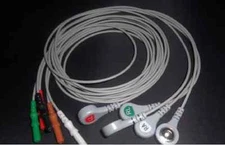 ALPTA 5Leads ECG Din Lead Wire Snap AHA G512DN