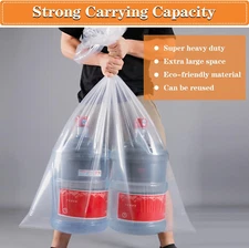 Large Clear Plastic Bags Moistureproof Dustproof Storage Bags Reusable 4 Pack