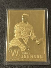 🔥1996 DANBURY MINT 22kt GOLD WALTER JOHNSON BASEBALL CARD WASHINGTON SENATORS🔥