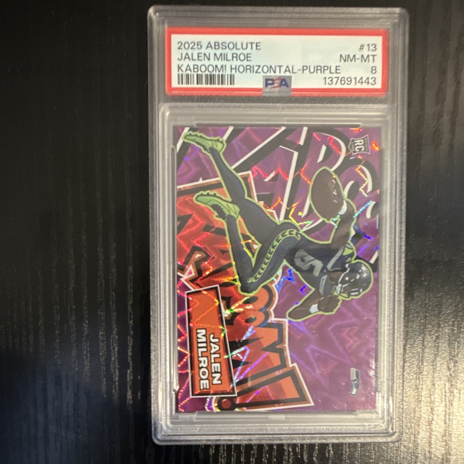 Jalen Milroe Panini Absolute Kaboom! Horizontal #13 Purple
