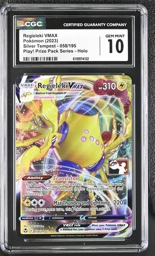 Regieleki VMAX 058/195 2023 Silver Tempest Play! Prize Pack CGC 10
