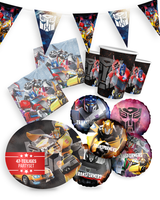 Transformers Party Set 47Tlg Mit Ballons Wimpelkette Tellern Bechern Servietten