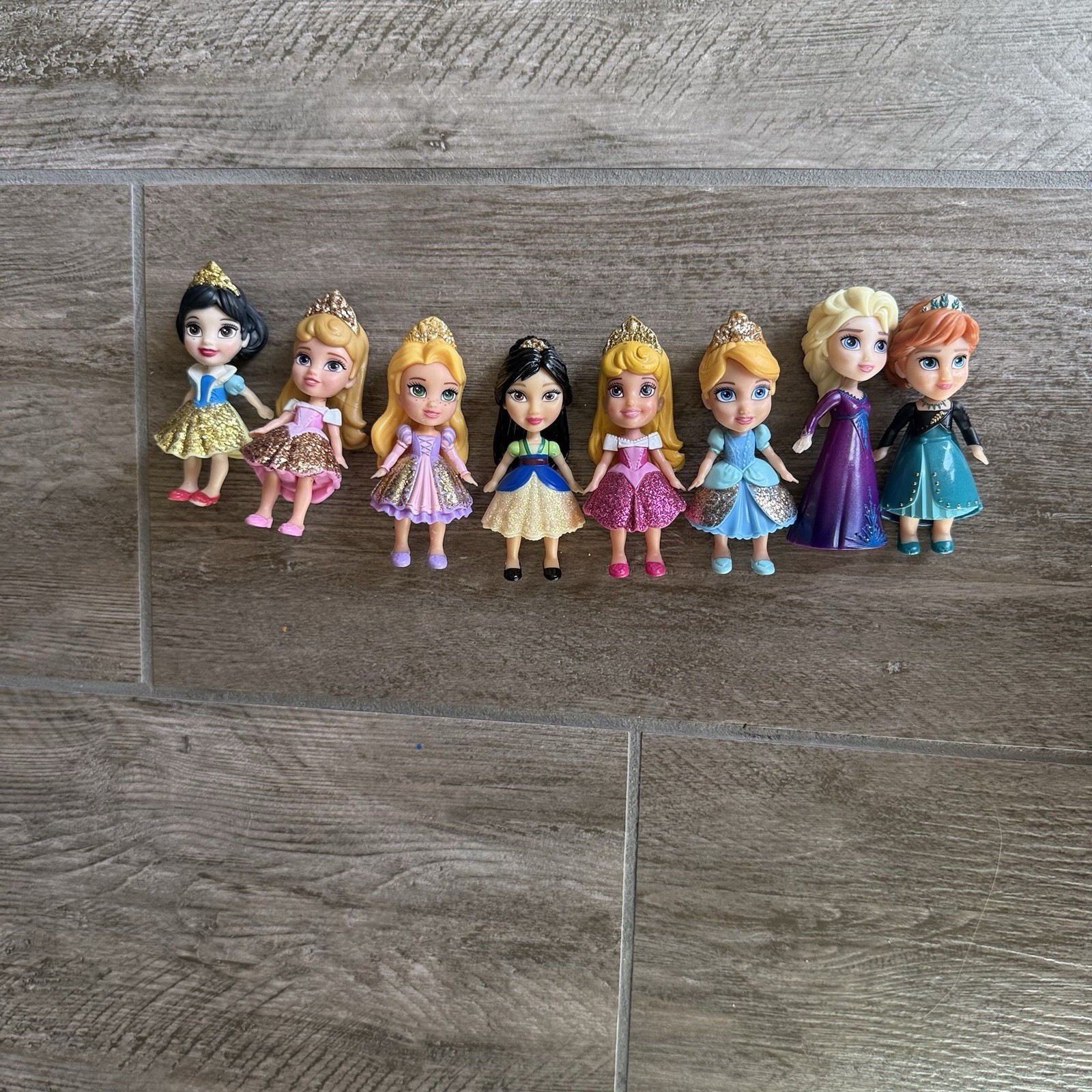 Disney Princess Little Kingdom Mini Toddler Doll Lot Of 8 Dolls