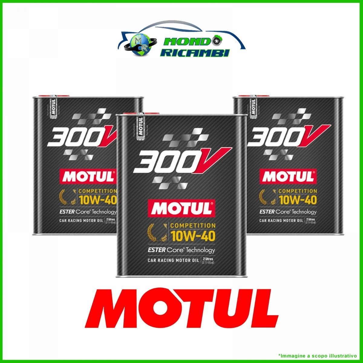 6 Litri OLIO MOTUL 300V 10W40 COMPETITION - ESTER CORE RACING MOTOR OIL