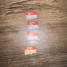 Sandisk Micro SD Card lot of 4, 128GB tested fully authentic!