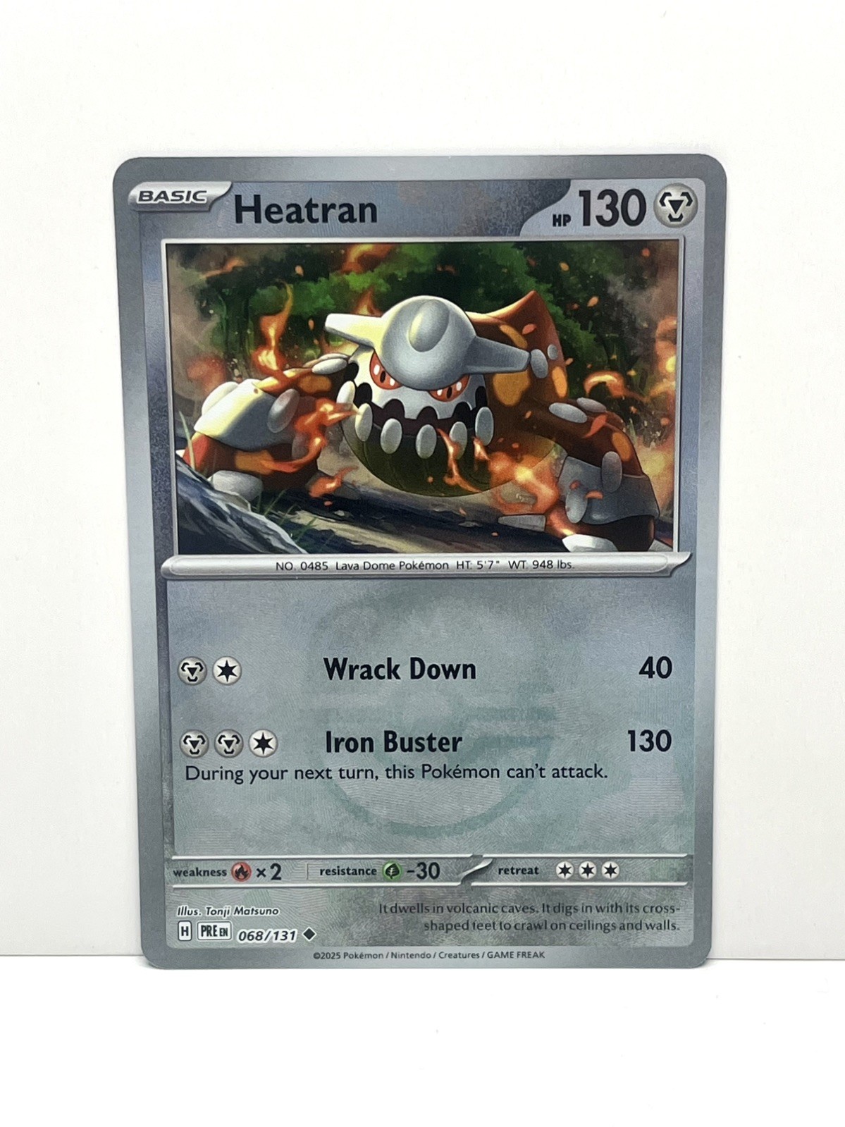 Pokémon TCG Heatran (Master Ball) Uncommon Prismatic Evolutions 068/131 NM