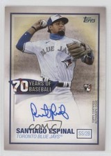 2021 Topps 70 Years of Baseball Series 2 Santiago Espinal #70YA-SE Auto 2h5