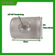 CNC 3 Inch Turbo Intercooler Pipe Connector 3/8 Inch Npt Bung Aluminum