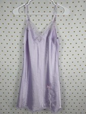 Victorias Secret Purple Satin Silky Chemise Slip Lingerie Sleep Dress MEDIUM