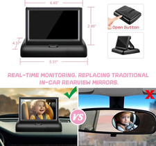 Baby Car Camera 4.3 Monitor USB Powered Rear Facing Seat HD 1080P Night Vision