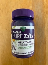 Vicks ZzzQuil Pure Melatonin  Chamomile Lavender Gummies, 48 Ct Sleep Support
