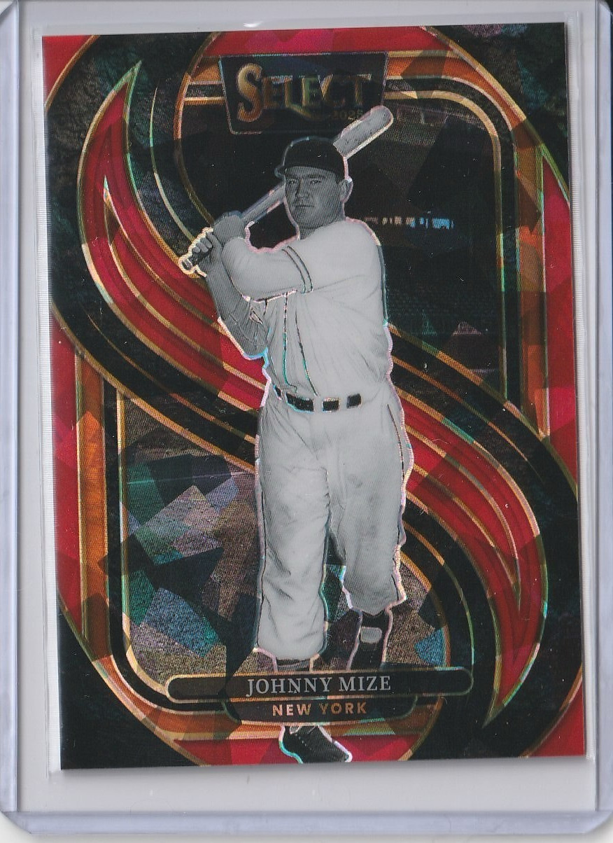 2025 Panini Select #174 - Johnny Mize - Premier Level Red Ice Prizm - #087/199