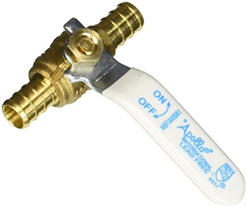Apollo Valves Apxv1212 Brass Pex Ball Valve Crimp Fitting, 1/2" Dia.