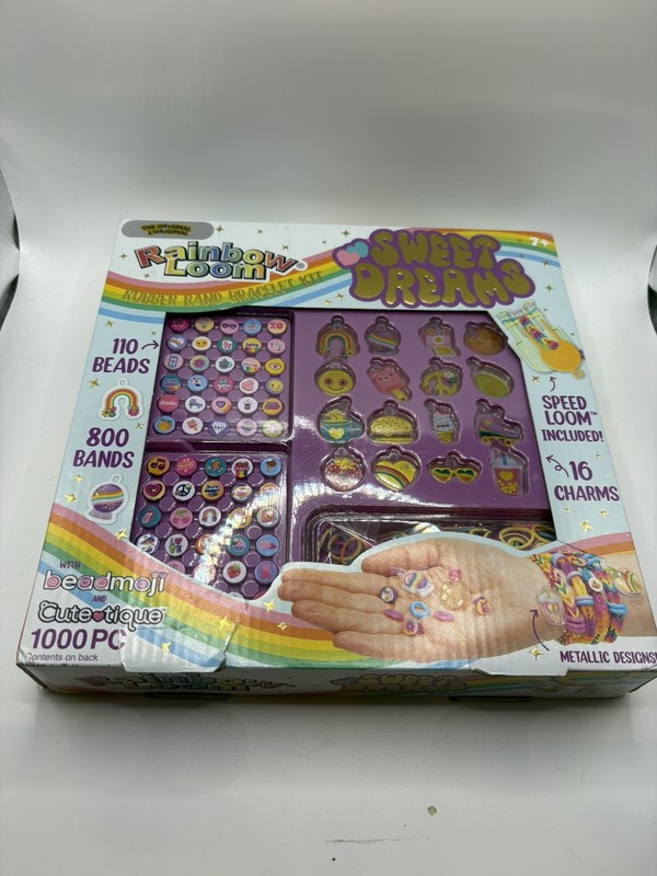 Rainbow Loom Sweet Dreams Bracelet Kit 1000 Pieces w/ Beadmoji & Cute Tique
