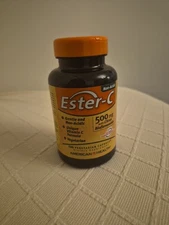 American Health Ester-C with Citrus Bioflavonoids 500 mg 120 Caps Exp 3/2026