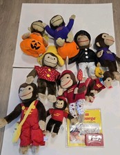 Curious George Plush Lot 10 Halloween Valentine Book Toy Network