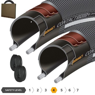 2x Continental Fahrrad Reifen Contact Speed 42-622 | 28x1.60 Reflex m/o Schlauch